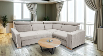 Narożnik OLAF 250/170 cm ruchome zagłówki, funkcją spania