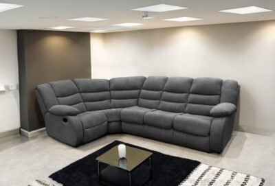 Skórzany narożnik rozkładany 220/300 cm BORYS 1 x relax manualny
