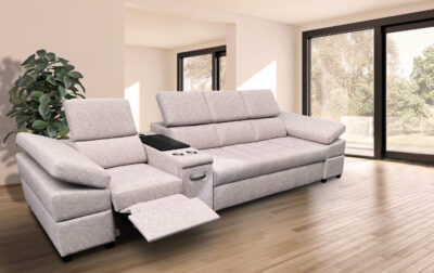 Kanapa z funkcją spania, kanapa 4 osobowa Infinity III funkcją relax i barkiem