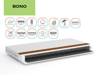 Materac BONO dwustronny, hipoalergiczny, bonel 160x 200 cm