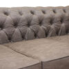 stylowa sofa chesterfield szara popielata pikowana
