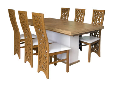 ZESTAW do jadalni: Rozkładany Stół 10 160/88 cm+ 6 Krzeseł KW76