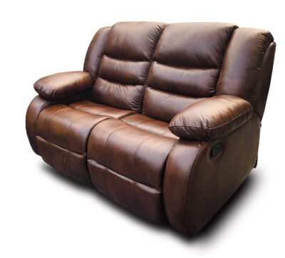 Sofa 2 osobowa, kanapa skórzana Borys 2 x relax manualny 100% Skóra naturalna
