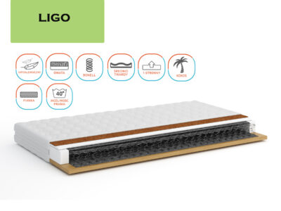 Materac LIGO jednostronny, hipoalergiczny, bonel i kokos 160x 200 cm