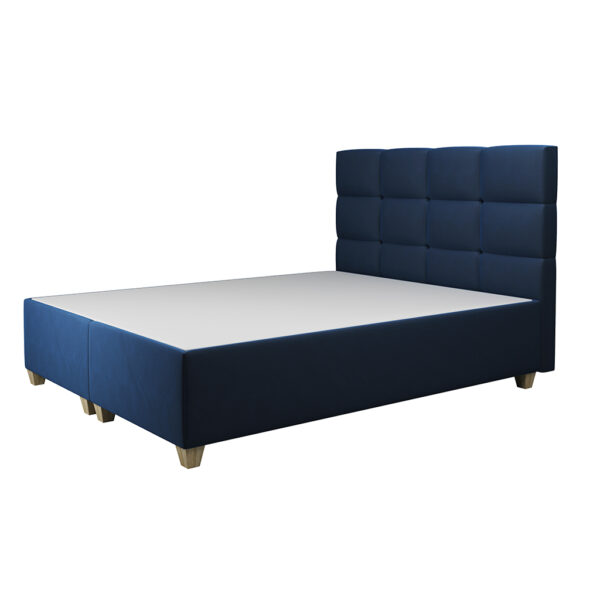 łóżko tapicerowane italia ciemny niebieski