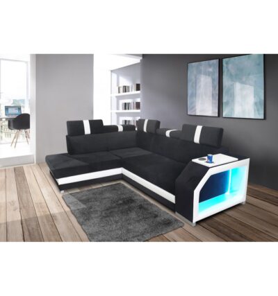 Narożnik LOGO II 200/270 cm, podświetlenie LED, funkcją spania, ruchome zagłówki