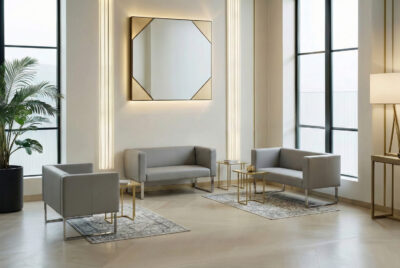 Sofa 3-osobowa COMO – sofa kontraktowa do poczekalni i przestrzeni publicznych