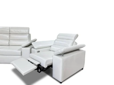 Fotel Oreo skóra Perlato relax elektryczny