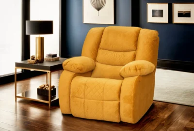 Fotel BORYS RELAX manualny w tkaninie obiciowej, pikowana