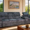 Kanapa czteroosobowa Infinity III z elektrycznym fotelem relax, barem, półką i listwą PowerPort