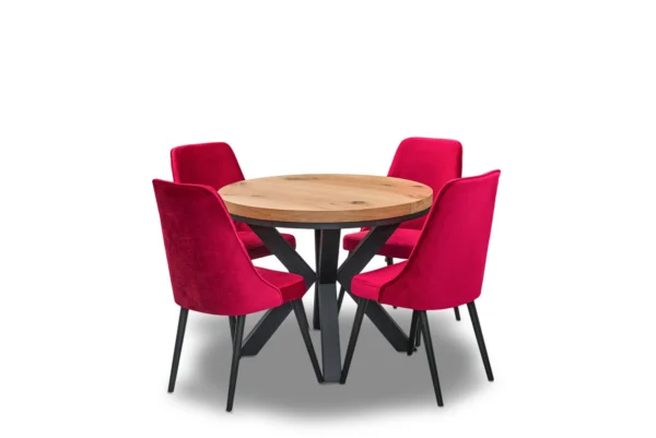 Stół loft x fi 100 + 2×50 + 4 krzesła Olo