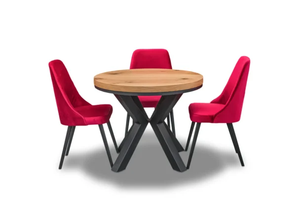 Stół loft x fi 100 + 2×50 + 4 krzesła Olo