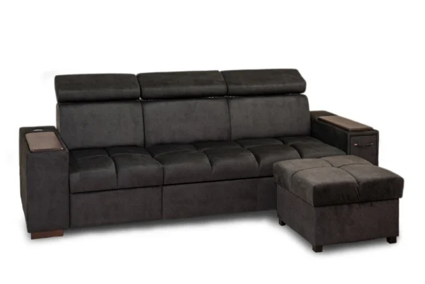 Kanapa CLEO I z dekoracyjnym pikowaniem i nowoczesnym designem do salonu