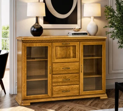 Komoda, komoda do sypialni, komoda do salonu, biblioteczka CLASSIC 2D3S1B II szer. 165 cm