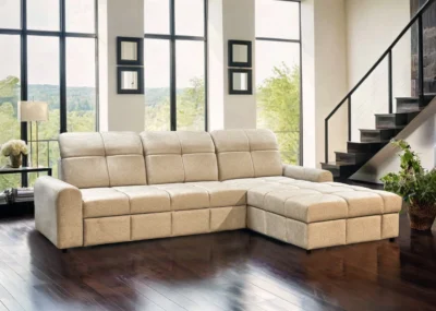 Narożnik Vena 295/195 cm tkanina funkcja spania