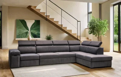 Narożnik Silo IV  200/330 cm, funkcja spania, pojemnik, barek, usb + 230v