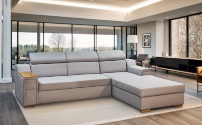 Narożnik Magnum V Szezlong Funkcja spania, barek, pojemnik  270/200 cm