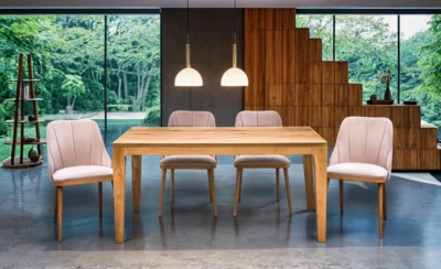 Stół OSKAR nierozkładany 160×90 cm + 6 krzeseł Tokyo