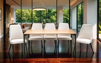 Stół EDGE nierozkładany 160×90 cm + 4 Krzesła OLO