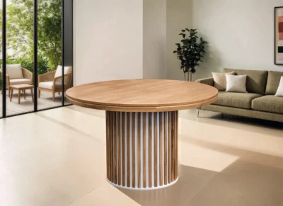 Stół LOFT O Fi 130 cm, rozkładany, wkładka 3x60cm